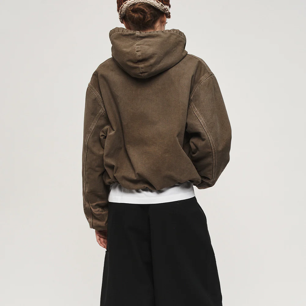 6397 - Sweat Zip Up - Mud - Image 4