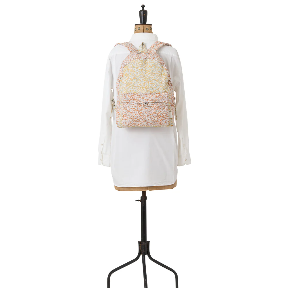 Amiacalva - Sac Cotton Ripple Backpack - Orange Flower - Image 5
