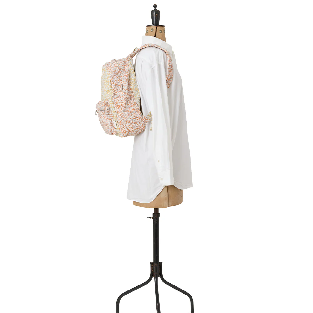 Amiacalva - Sac Cotton Ripple Backpack - Orange Flower - Image 6