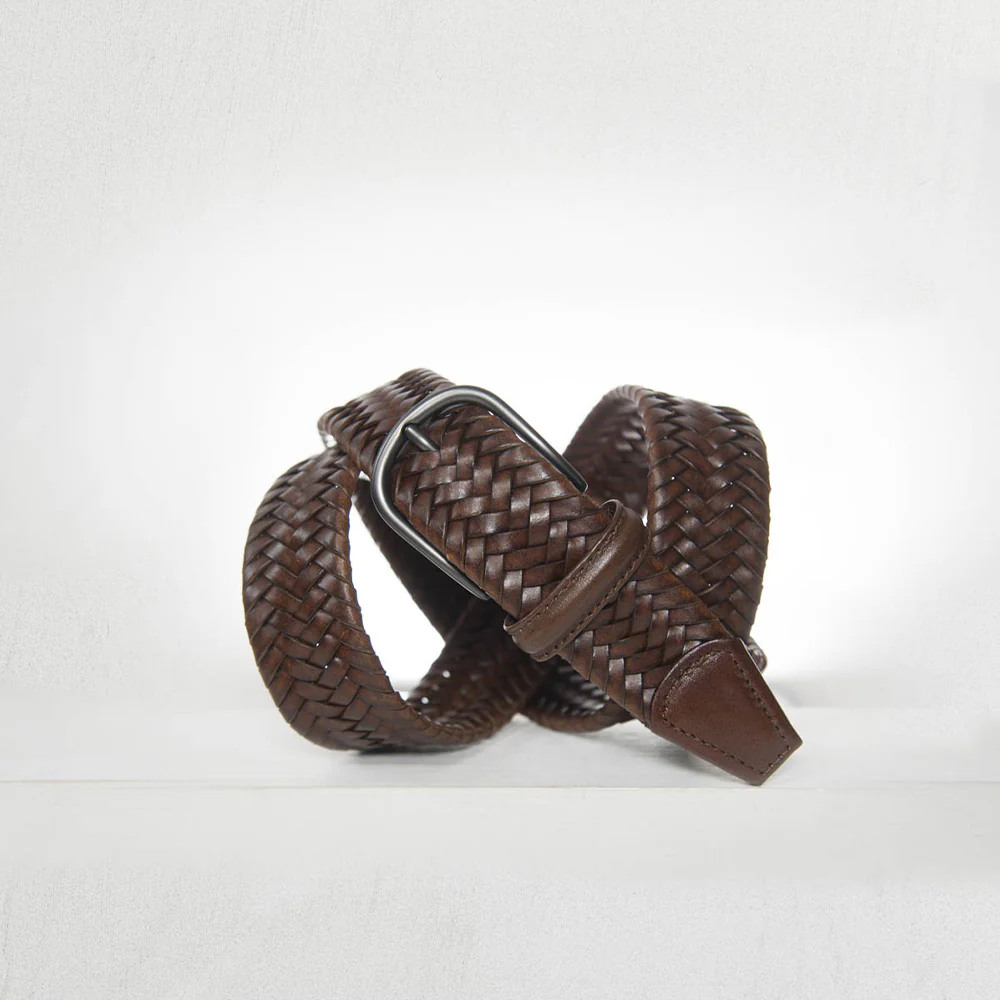 Anderson's - Ceinture tressée - Marron - Image 2