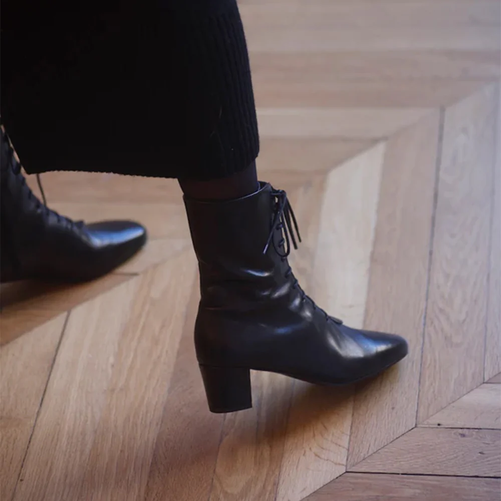 Anne Thomas - Bottes Pavlova - Noir Calf - Image 2