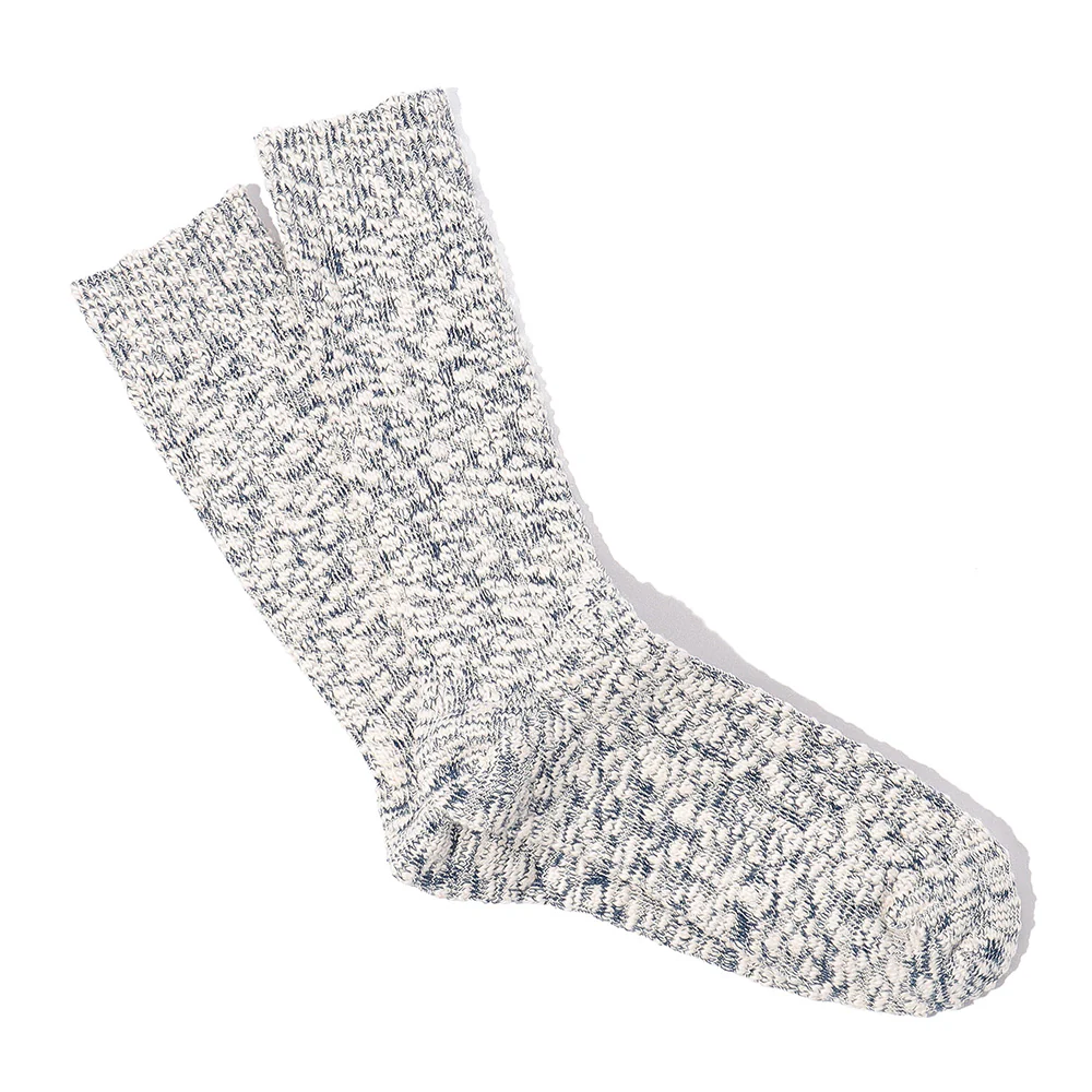Anonymous ISM - Chaussettes Slub Crew - Gris 49