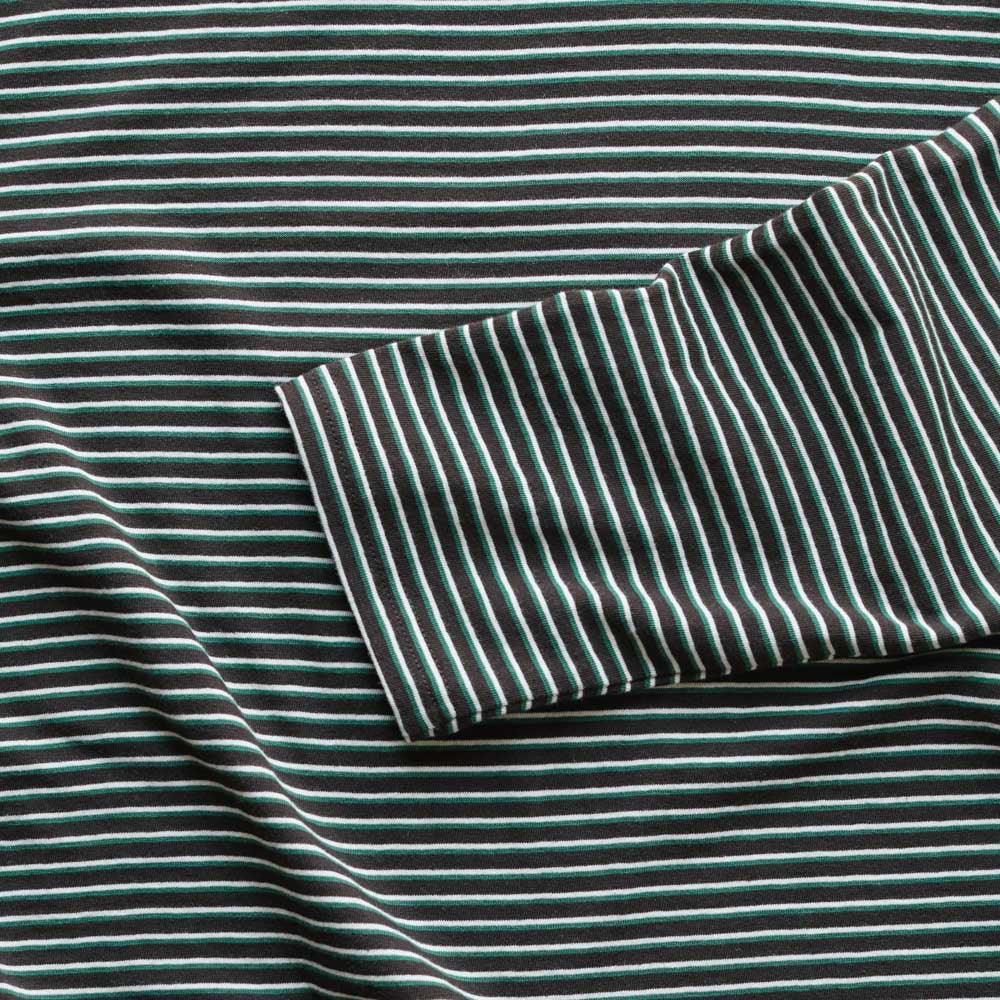Another Aspect x Merci - T-shirt Rayé - Marron Vert - Image 10