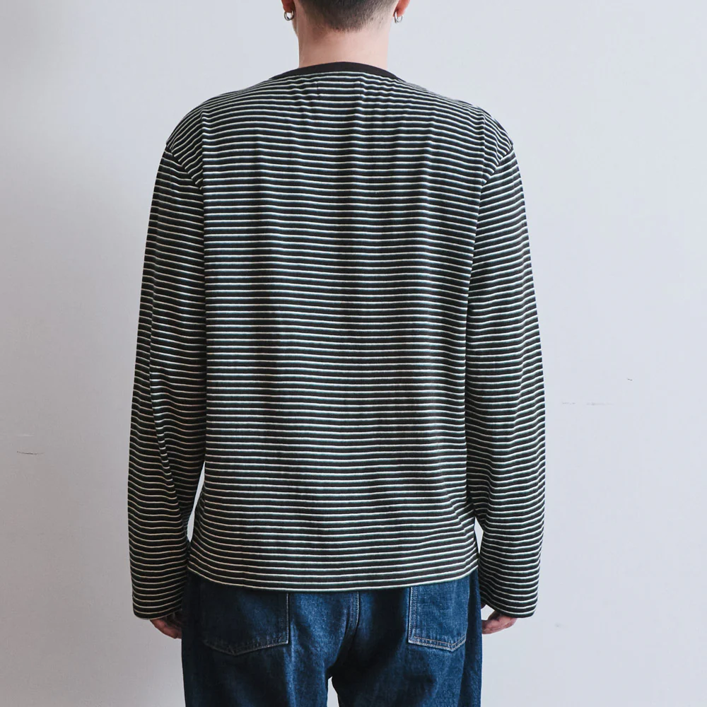 Another Aspect x Merci - T-shirt Rayé - Marron Vert - Image 7