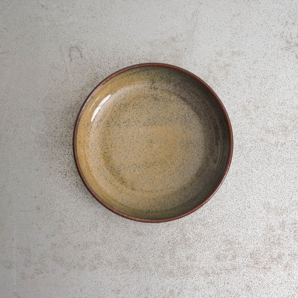 Merci - Assiette creuse en grĂšs Jaspe - Vert - Image 2