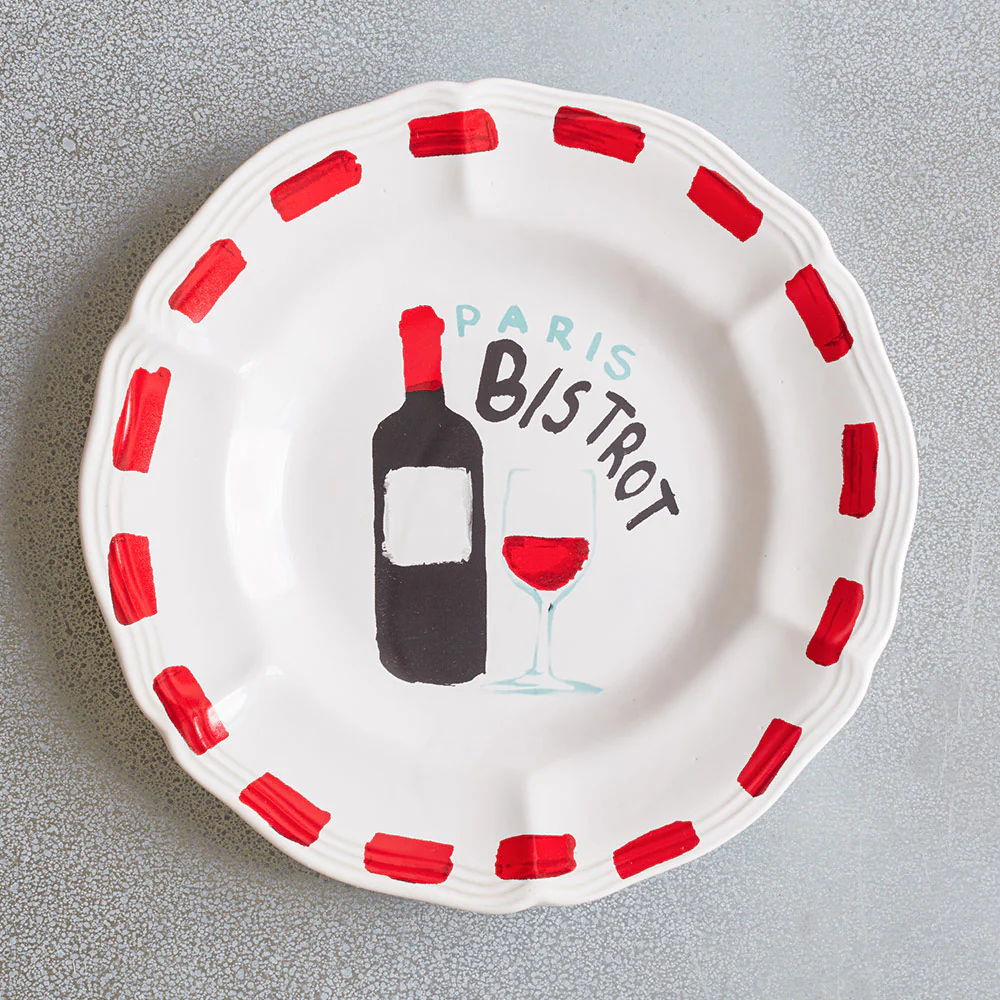 Assiette plate en faïence Bistrot - Image 3