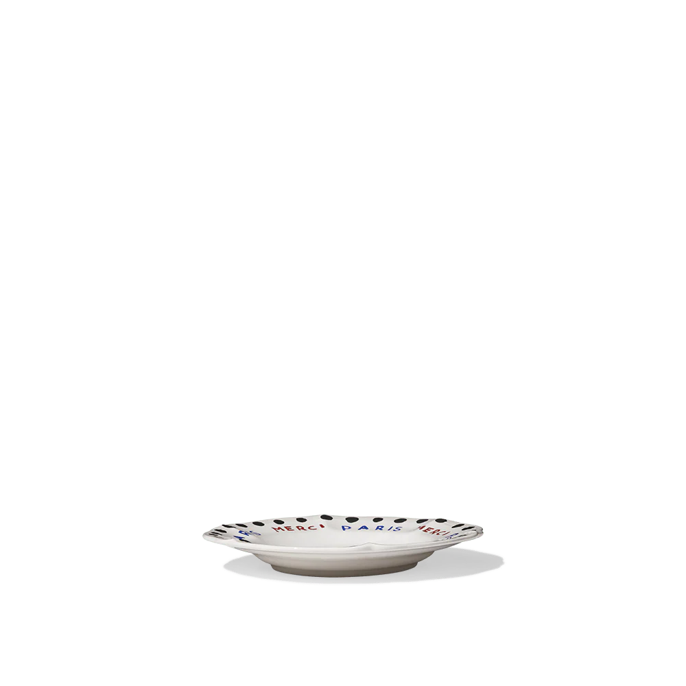 Assiette plate en faïence Merci - Image 13