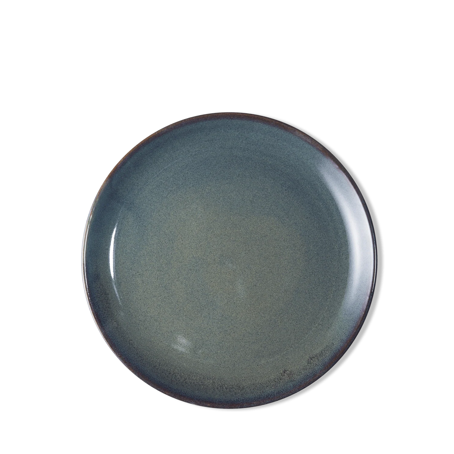 Assiette plate en grès émaillé Jaspe - Bleu - Image 3