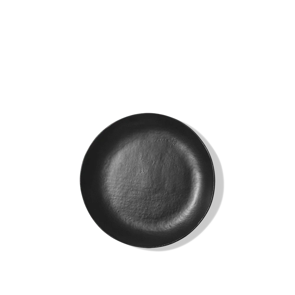Assiette plate en grès - Noir - Image 7
