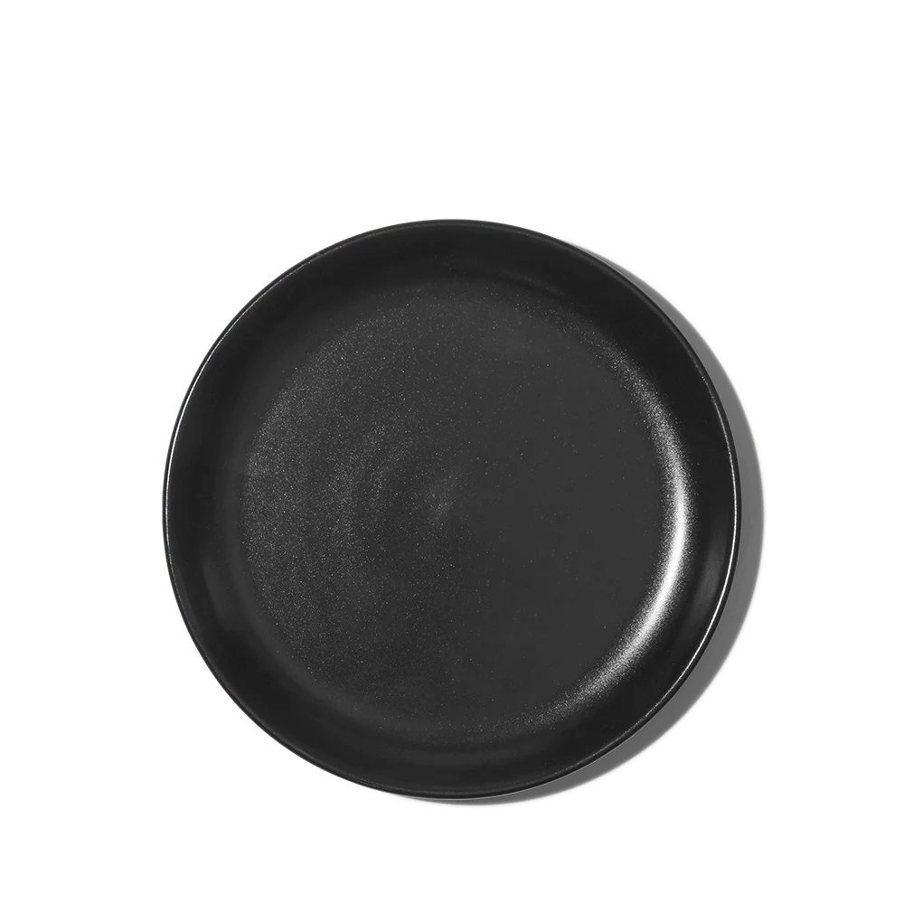 Assiette plate en grès - Noir - Image 8