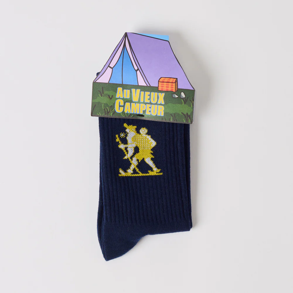 Au Vieux Campeur - Chaussettes Marcheur - Marine - Image 2