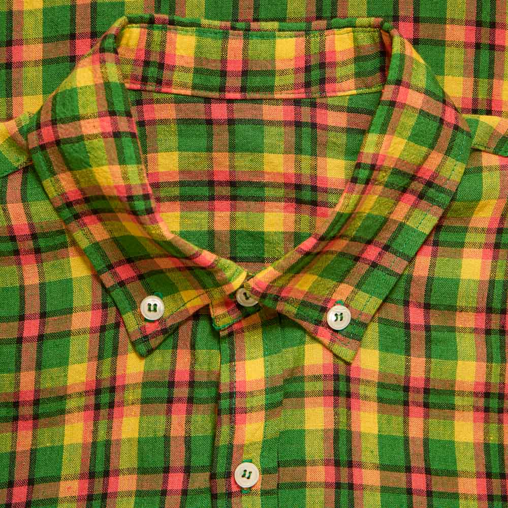 Au Vieux Campeur - Chemise Elmer à Carreaux - Vert Jaune & Rose - Image 5