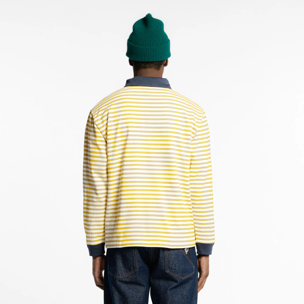 Au Vieux Campeur - Polo Roger Ă rayures - Bleu Jaune & Blanc - Image 3