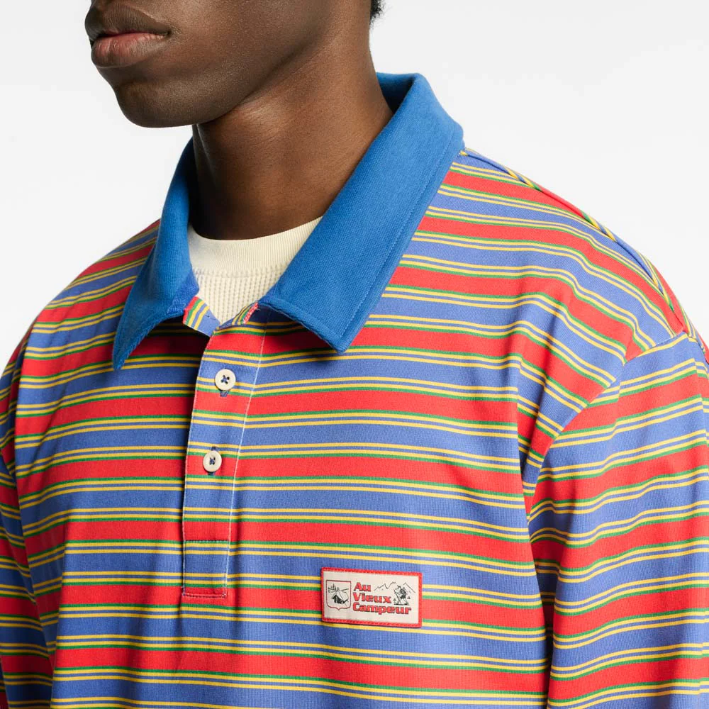 Au Vieux Campeur - Polo Roger Ă rayures - Vert Rouge & Bleu - Image 4