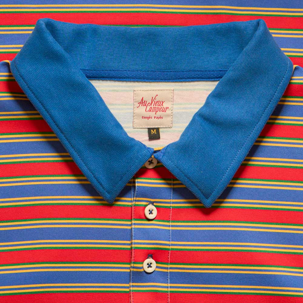 Au Vieux Campeur - Polo Roger Ă rayures - Vert Rouge & Bleu - Image 6