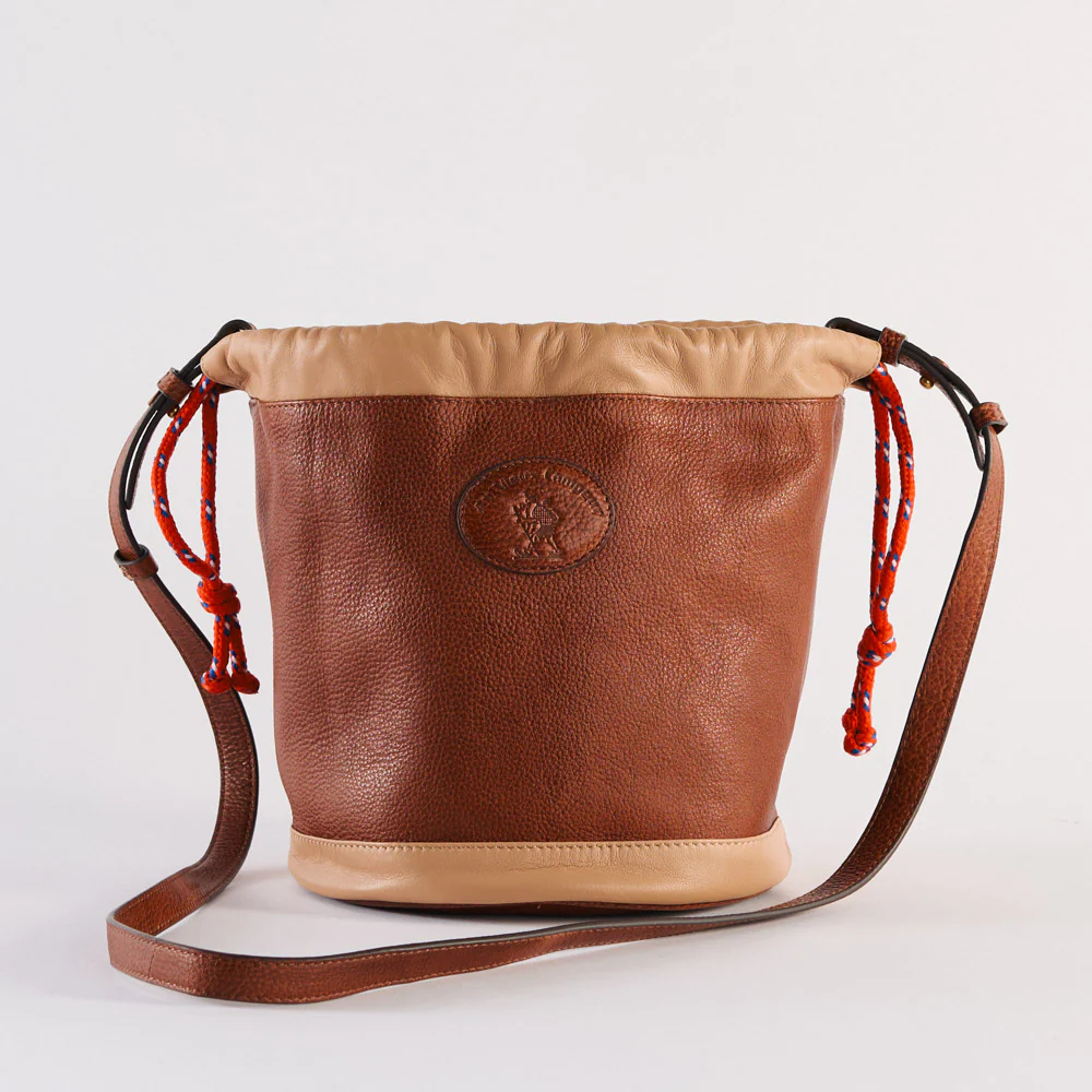 Au Vieux Campeur - Sac Grimpeur en cuir - Camel & Beige - Image 3
