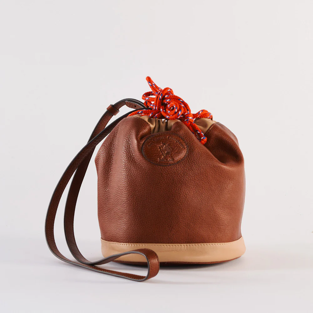 Au Vieux Campeur - Sac Grimpeur en cuir - Camel & Beige - Image 7