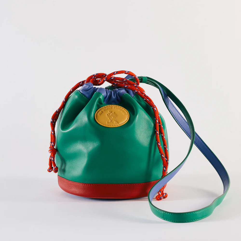 Au Vieux Campeur - Sac Grimpeur en cuir - Vert Rouge & Bleu - Image 4