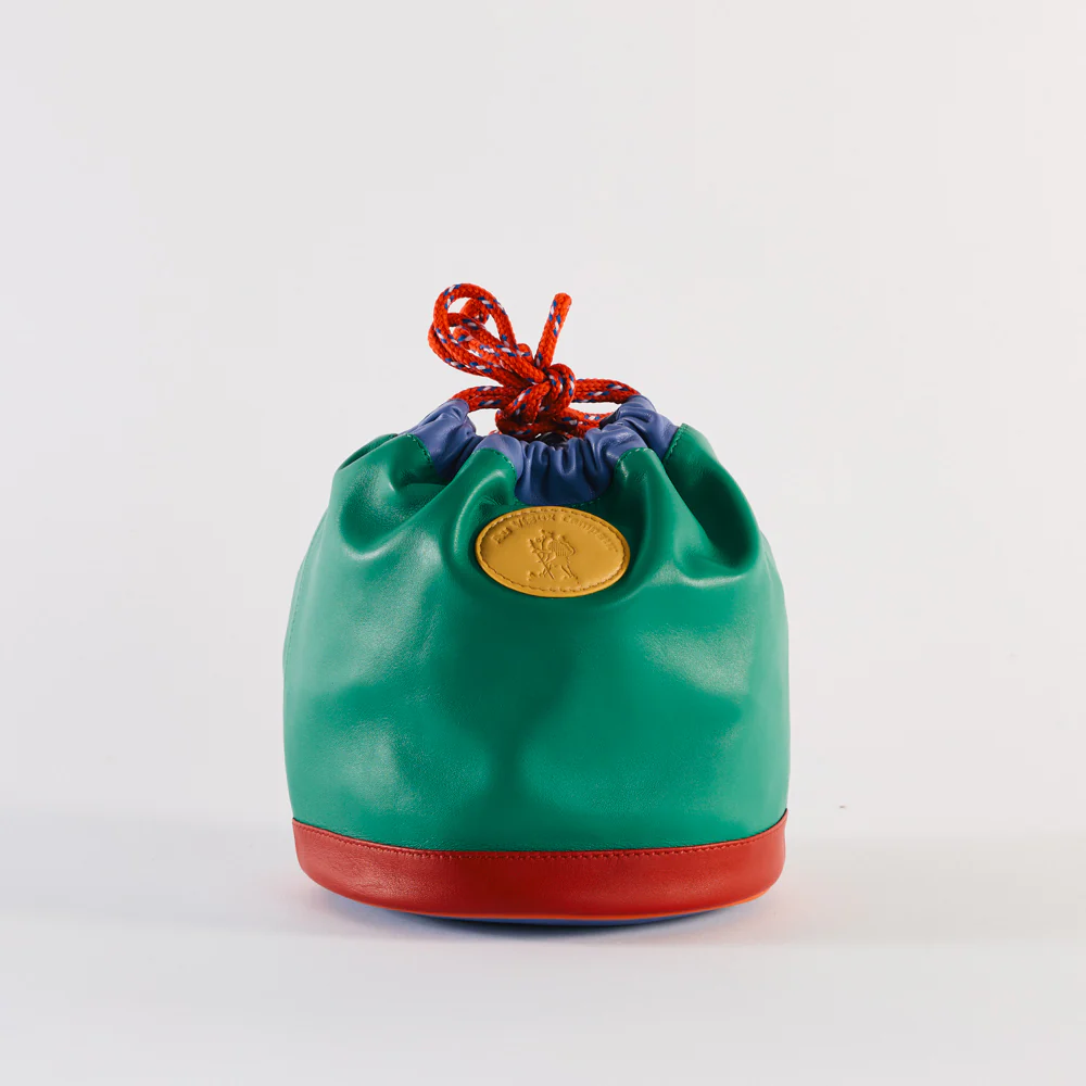 Au Vieux Campeur - Sac Grimpeur en cuir - Vert Rouge & Bleu - Image 6