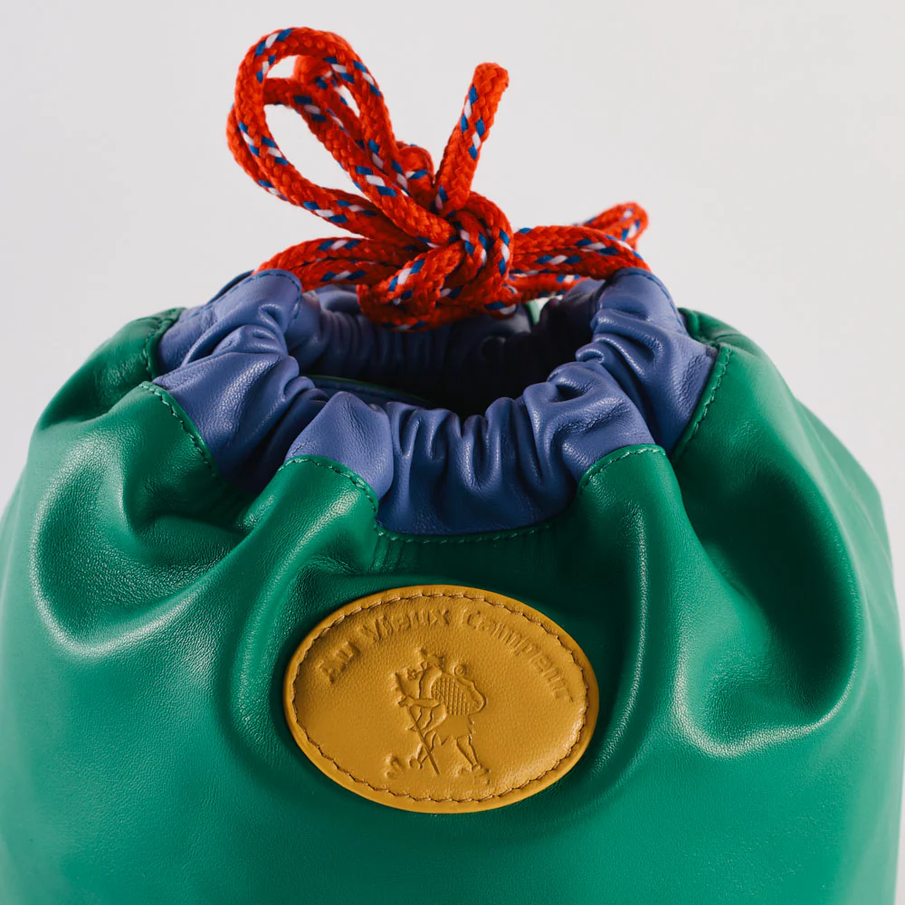 Au Vieux Campeur - Sac Grimpeur en cuir - Vert Rouge & Bleu - Image 7