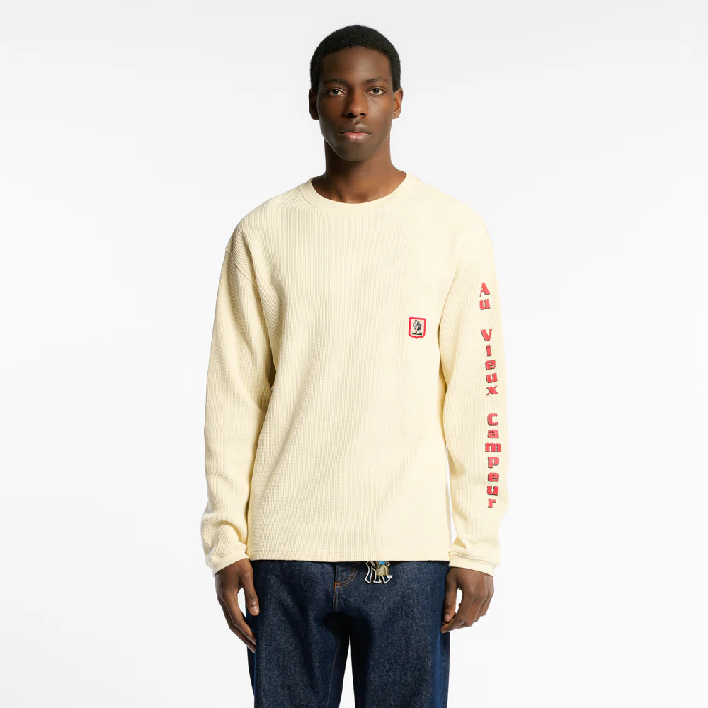 Au Vieux Campeur - T-shirt Manches Longues Aravis - Ecru - Image 3