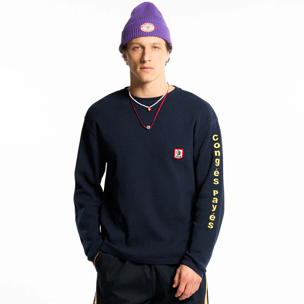 Au Vieux Campeur - T-shirt Manches Longues Aravis - Marine - Image 3