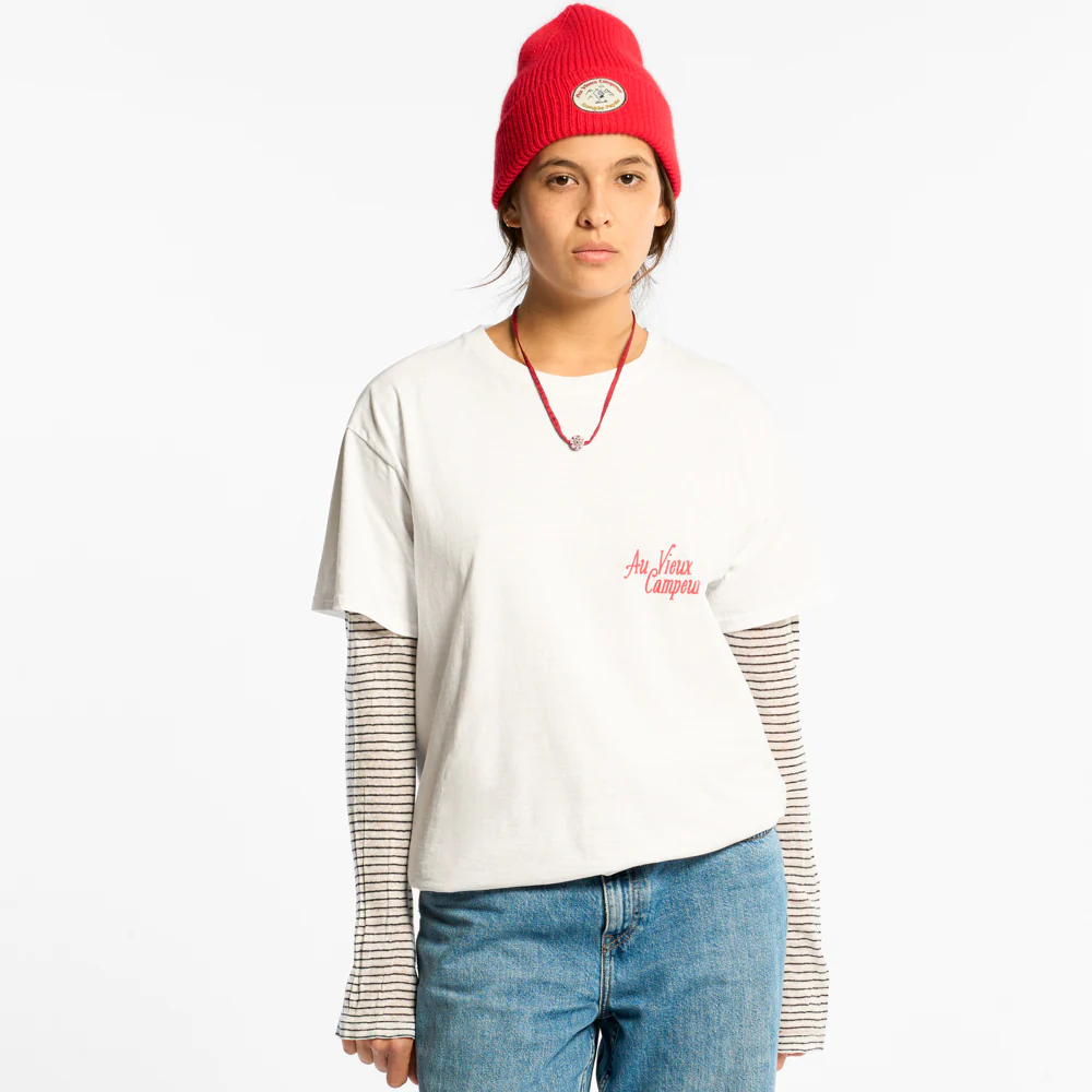 Au Vieux Campeur - T-shirt Manches Courtes Chaise de Camping - Blanc - Image 2