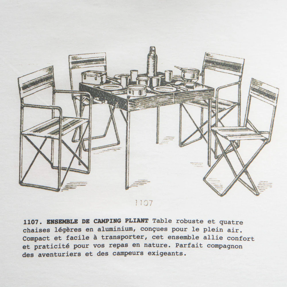 Au Vieux Campeur - T-shirt Manches Courtes Chaise de Camping - Blanc - Image 5