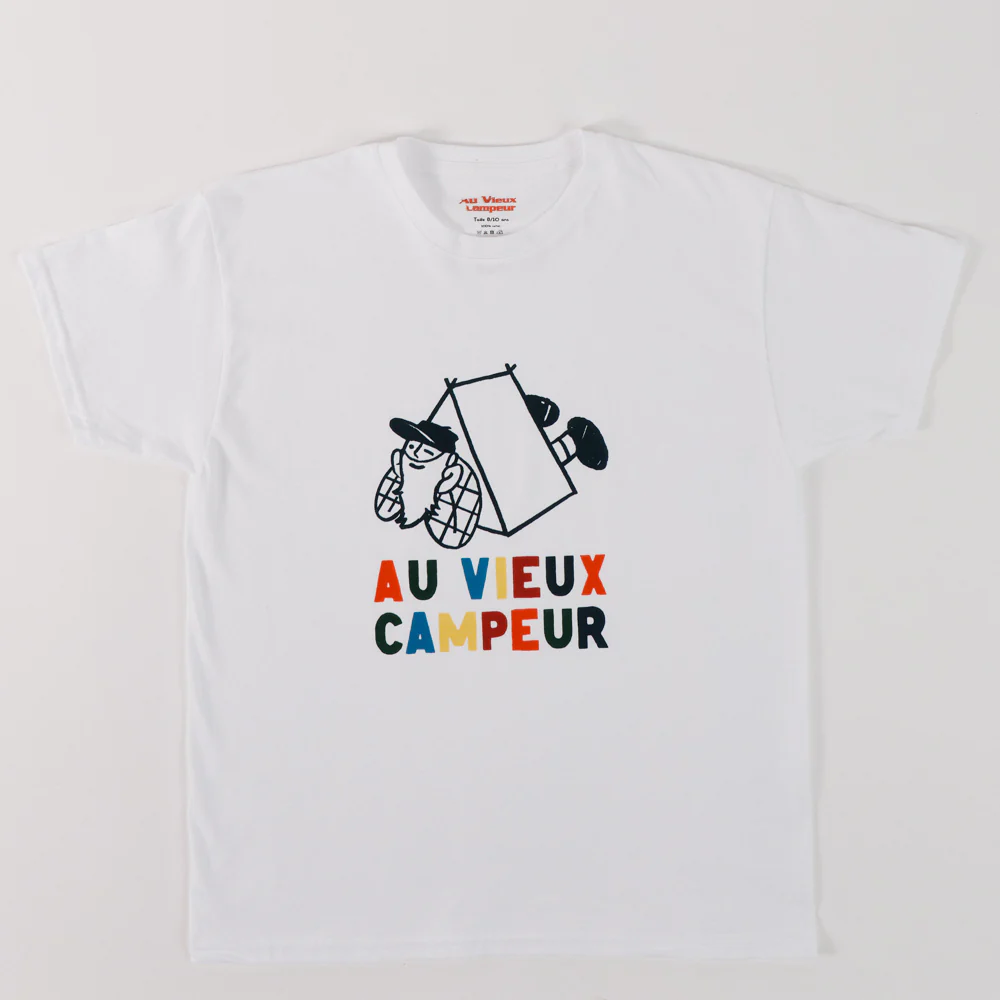 Au Vieux Campeur - T-shirt Kids Cabane - Blanc