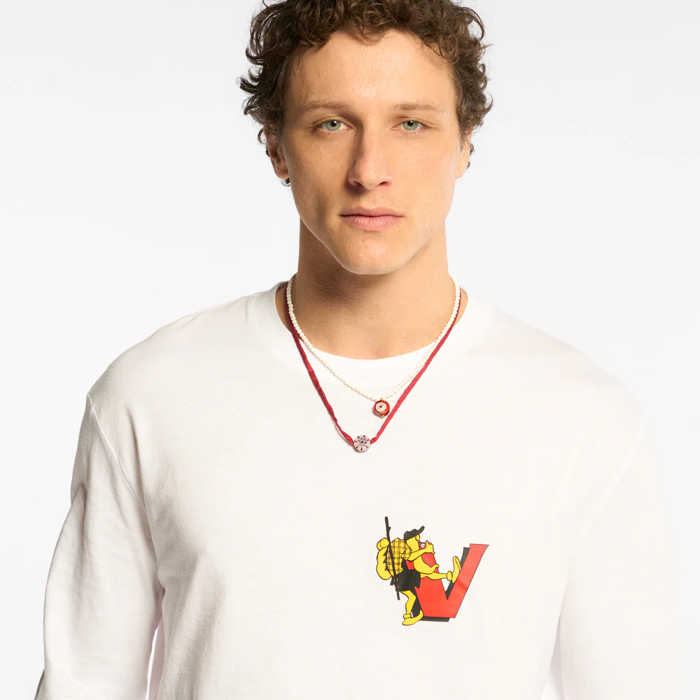 Au Vieux Campeur - T-shirt Manches Longues Grimpeur - Blanc imprimé - Image 4