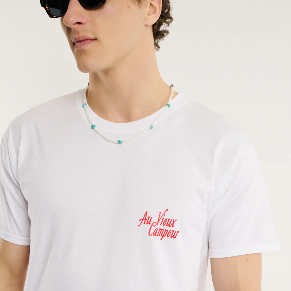 Au Vieux Campeur - T-shirt Montagne - Blanc - Image 4