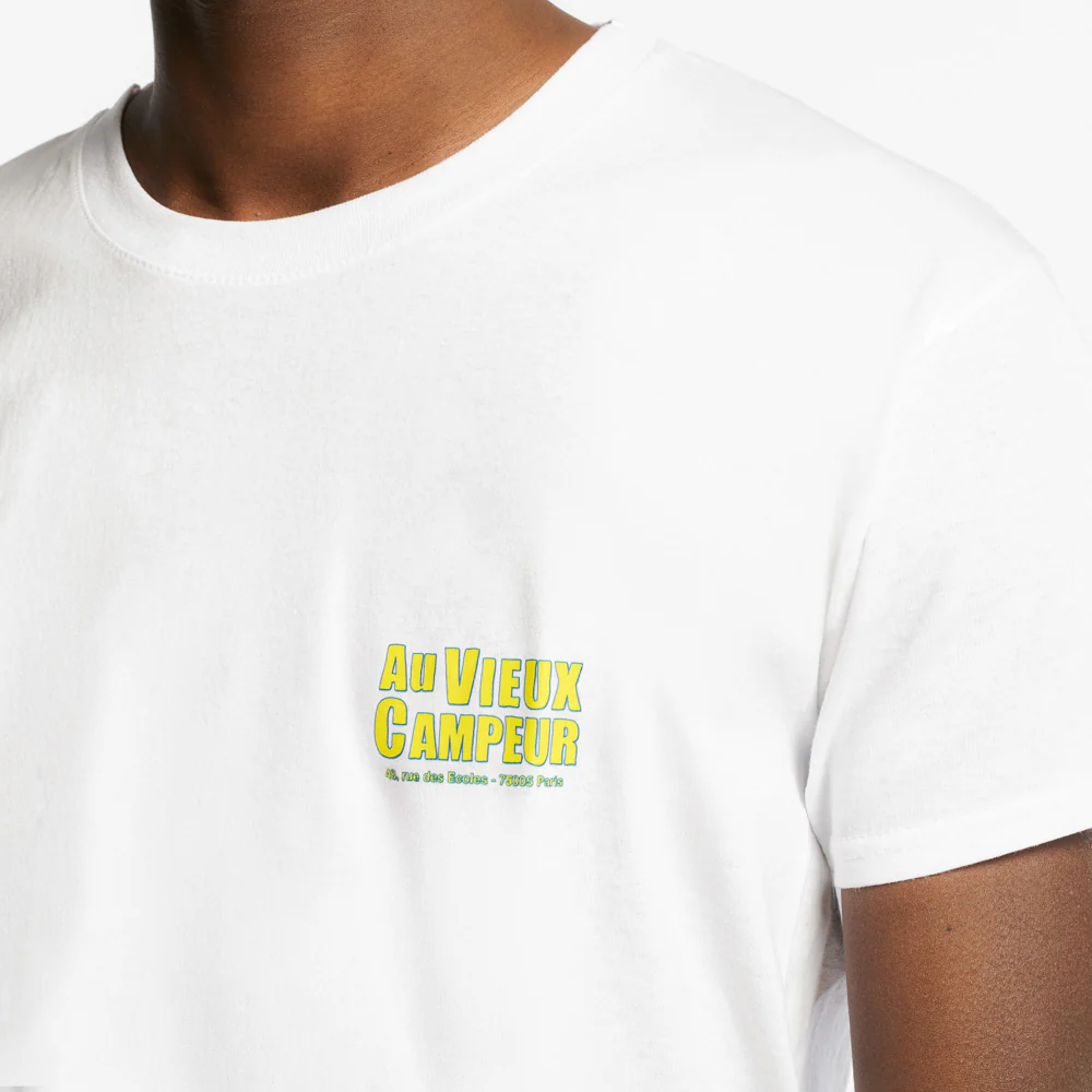 Au Vieux Campeur - T-shirt Manches Courtes Tentes - Blanc - Image 4