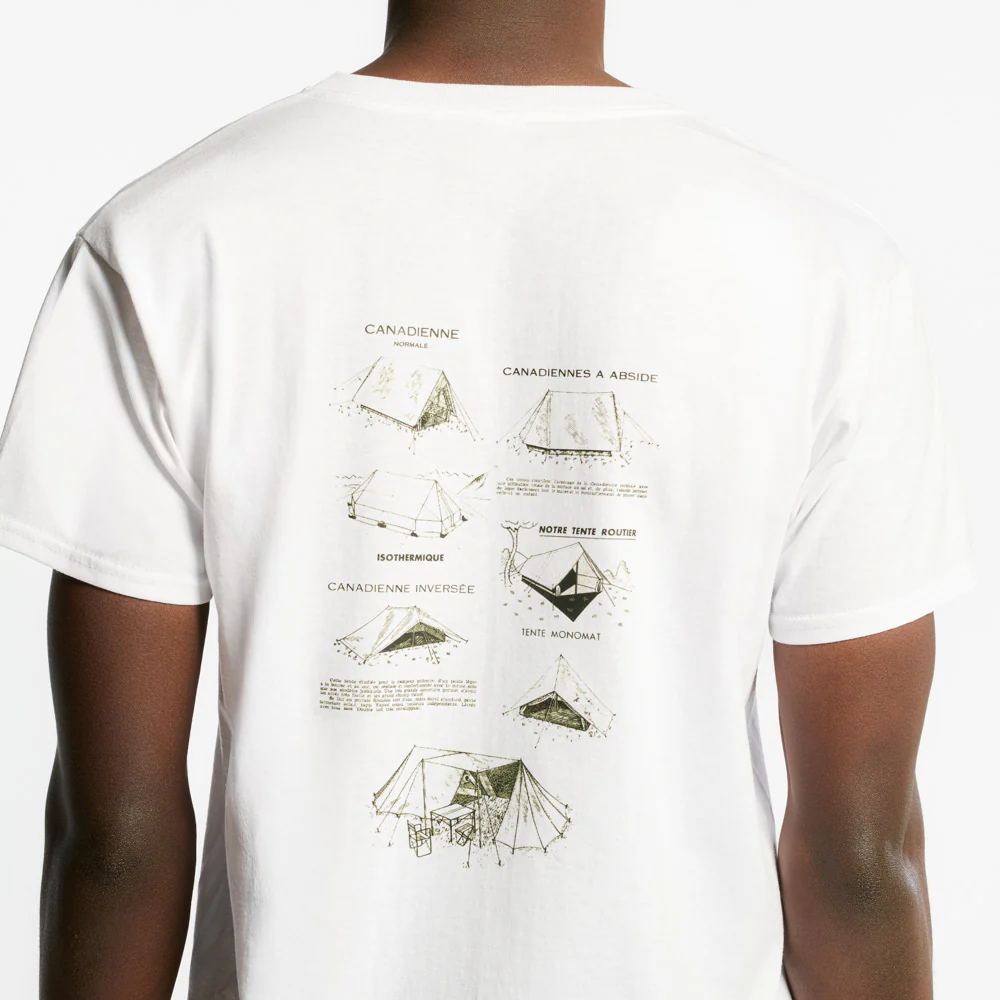 Au Vieux Campeur - T-shirt Manches Courtes Tentes - Blanc - Image 5