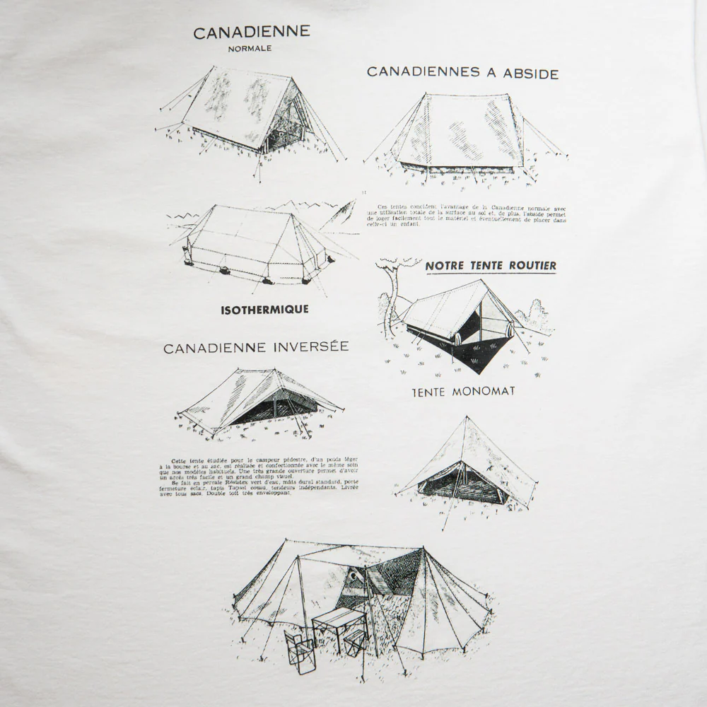 Au Vieux Campeur - T-shirt Manches Courtes Tentes - Blanc - Image 7