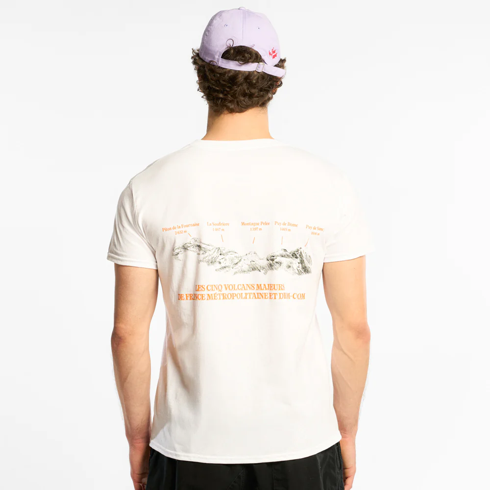 Au Vieux Campeur - T-shirt Manches Courtes Volcans - Blanc - Image 3