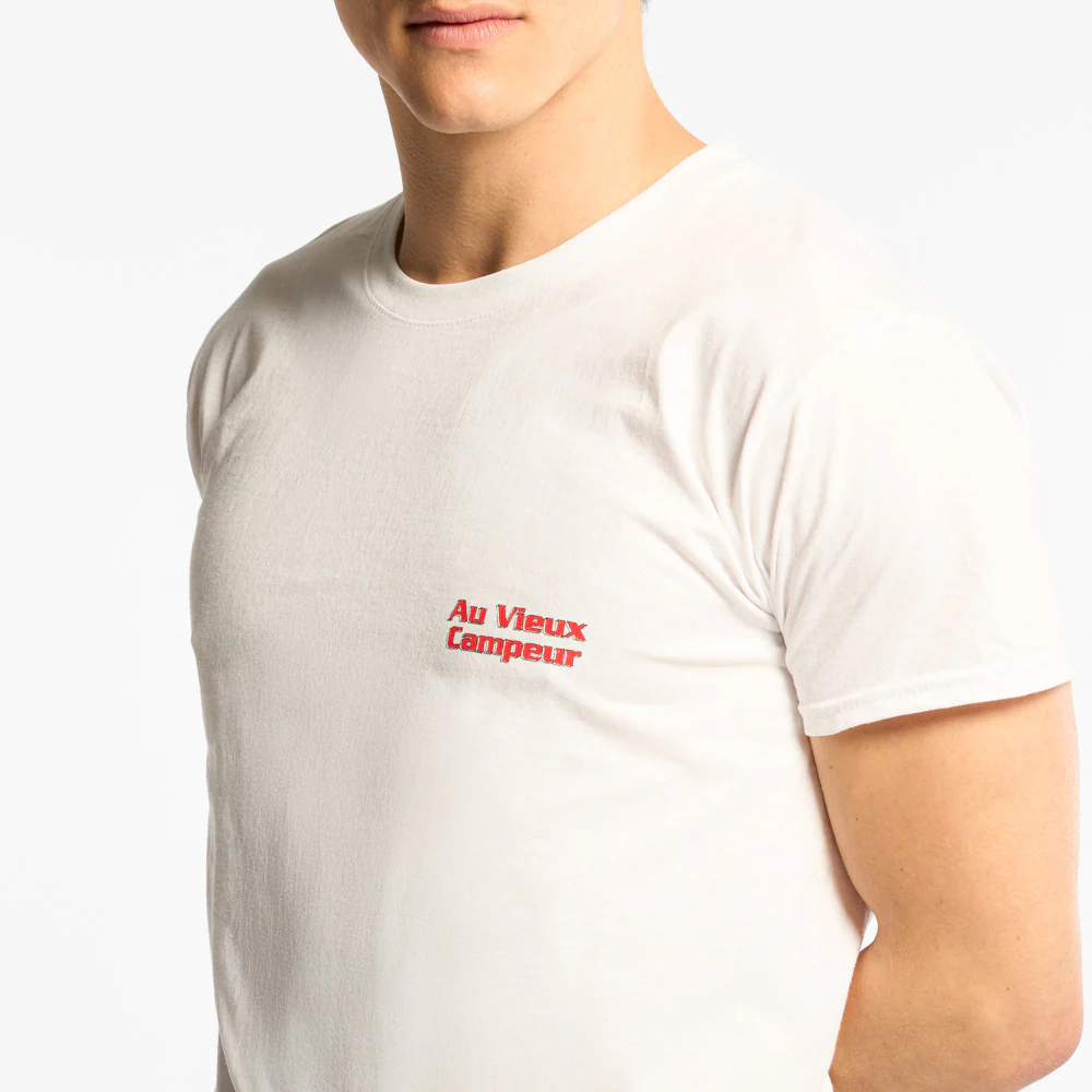 Au Vieux Campeur - T-shirt Manches Courtes Volcans - Blanc - Image 4