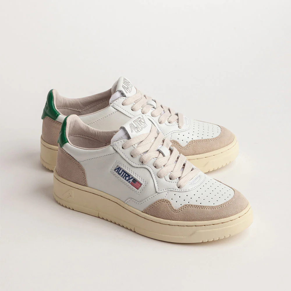 Autry - Baskets Medalist Low Wom - Vert & Beige - Image 3