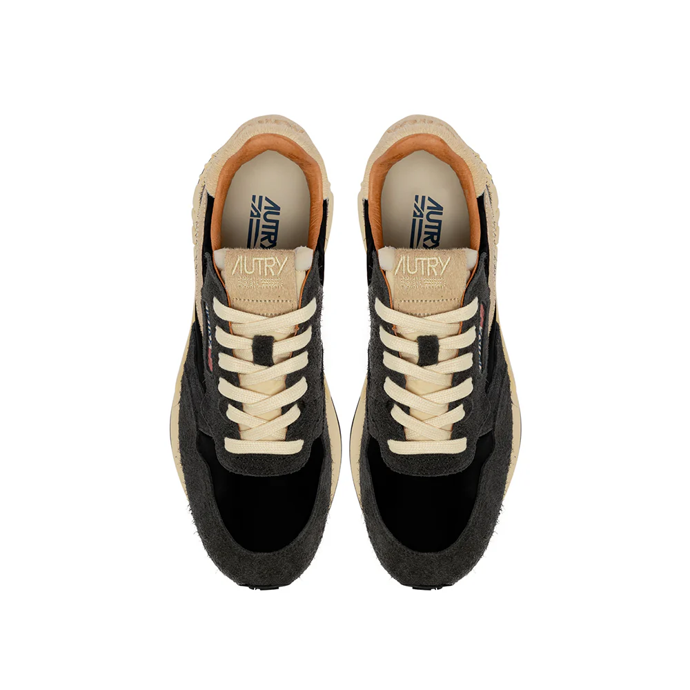 Autry - Baskets Reelwind Low Man Up04 - Noir Blanc Daim - Image 3