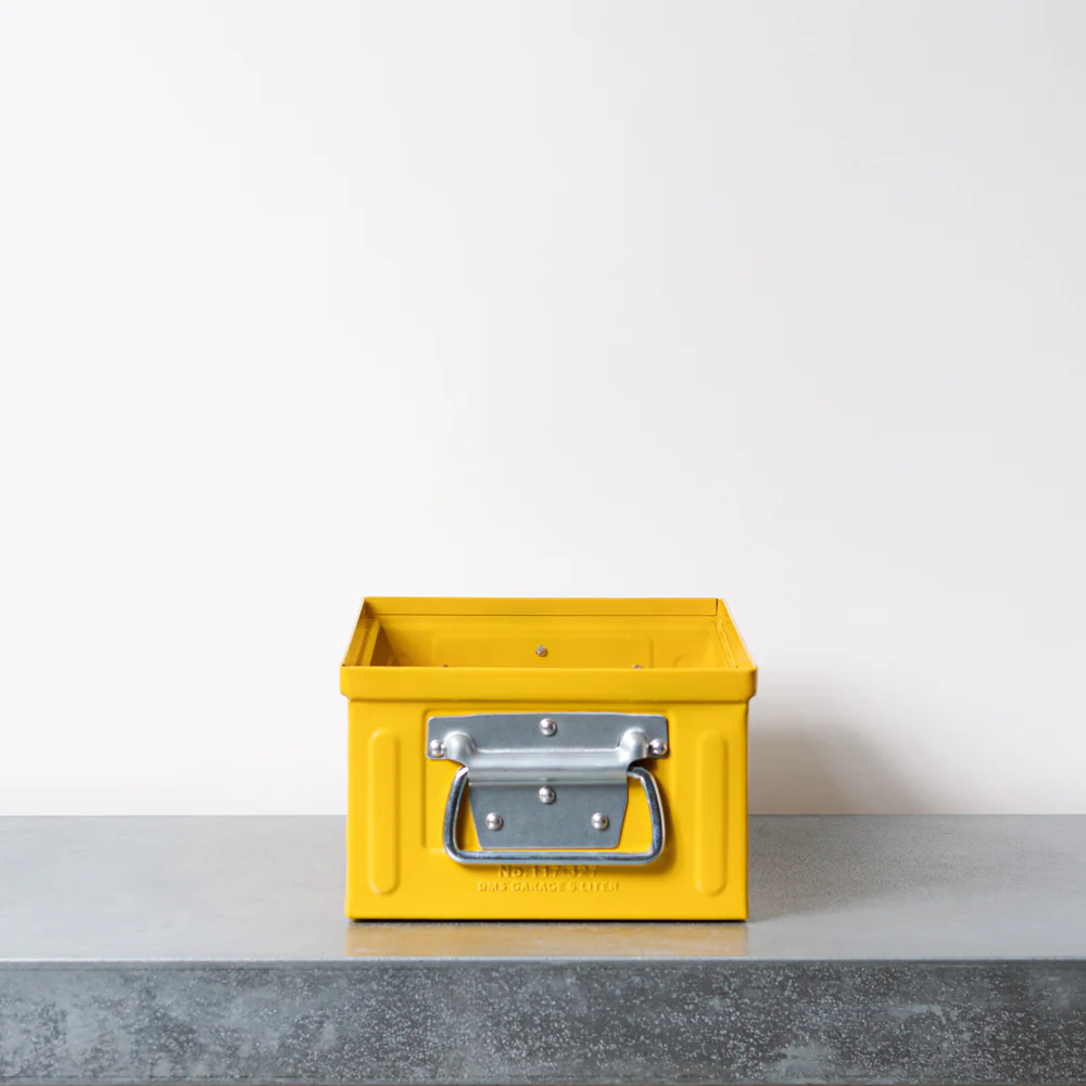 Bac de rangement à poignées - Jaune