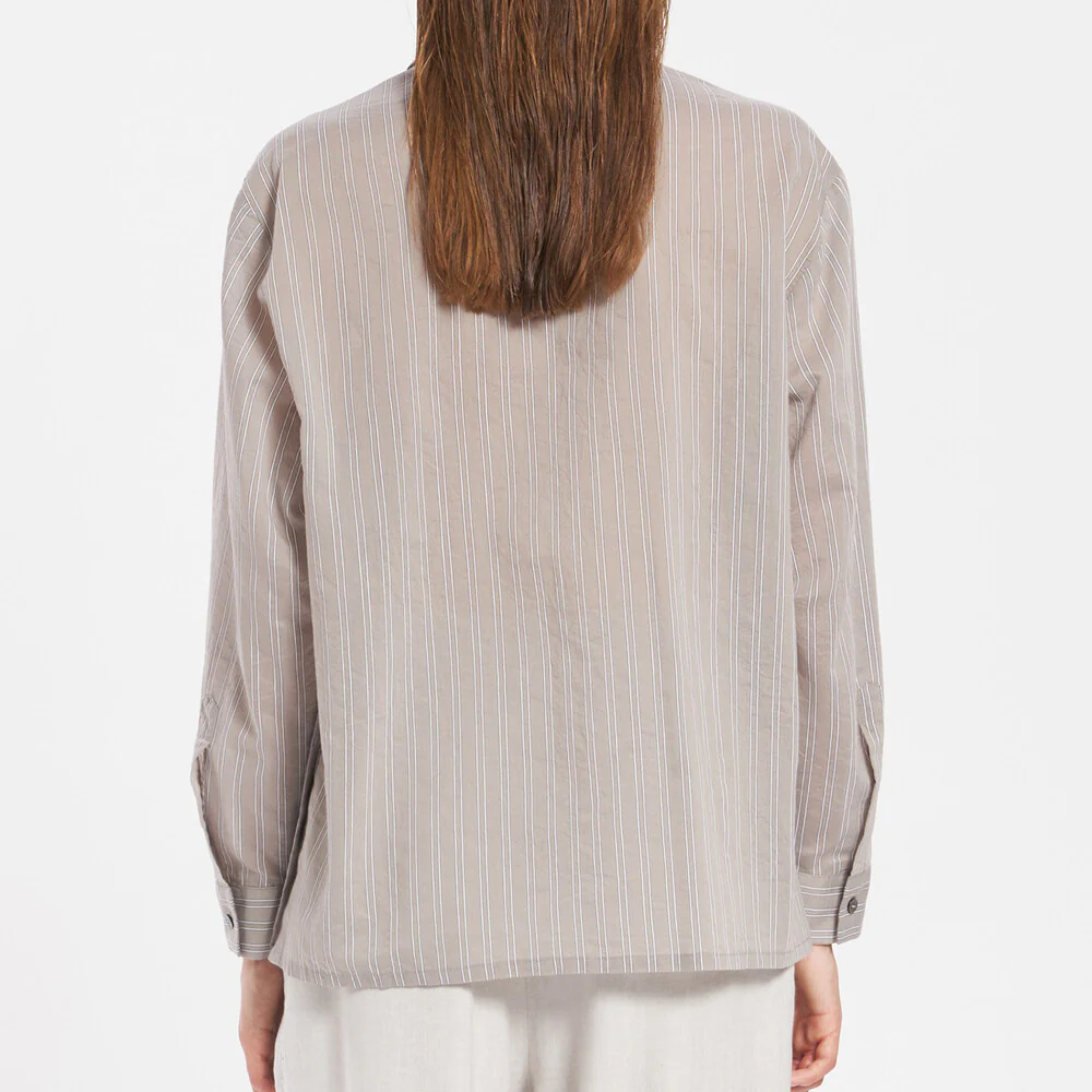 Barena - Chemise Cristy Binario - Argent - Image 3