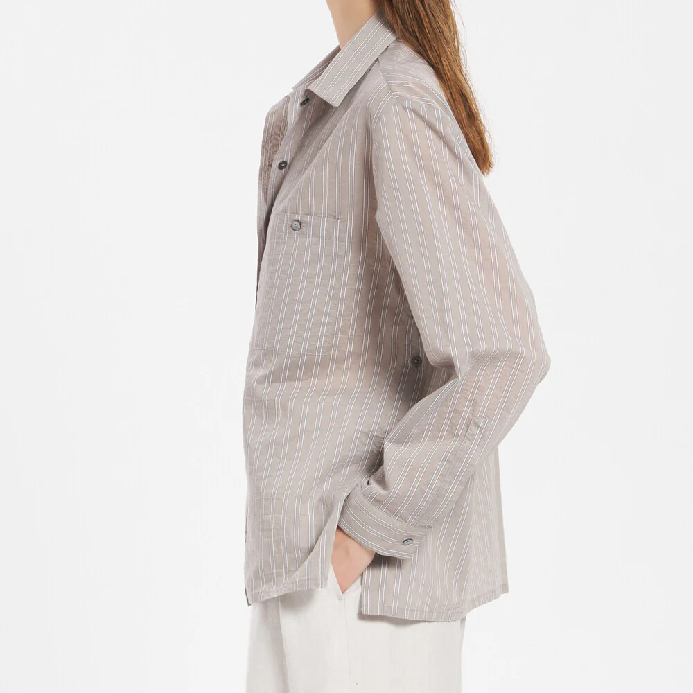 Barena - Chemise Cristy Binario - Argent - Image 4