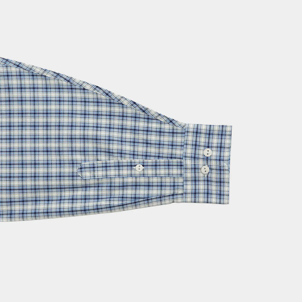 Baserange - Chemise Claude - Blue Check - Image 3