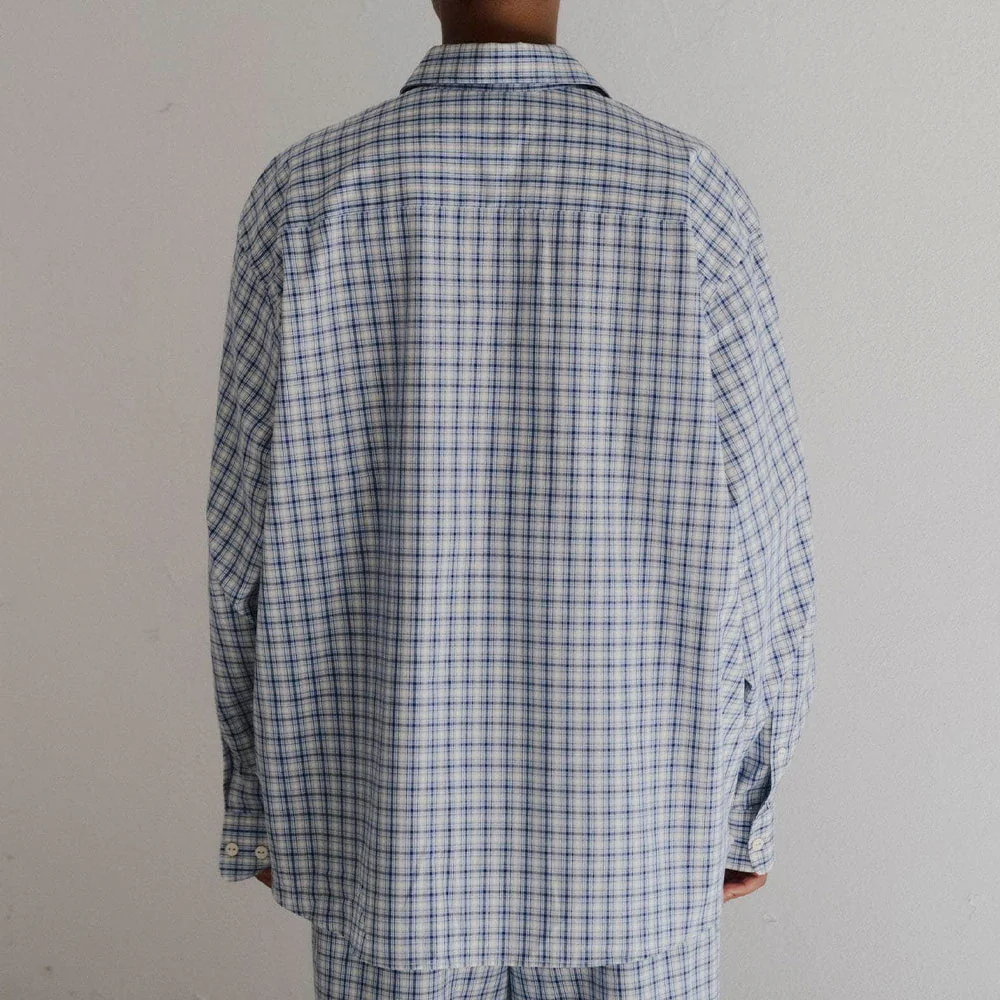 Baserange - Chemise Claude - Blue Check - Image 4