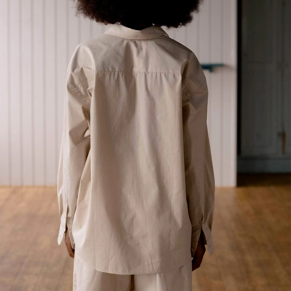 Baserange - Chemise Claude - Brown Stripe - Image 5
