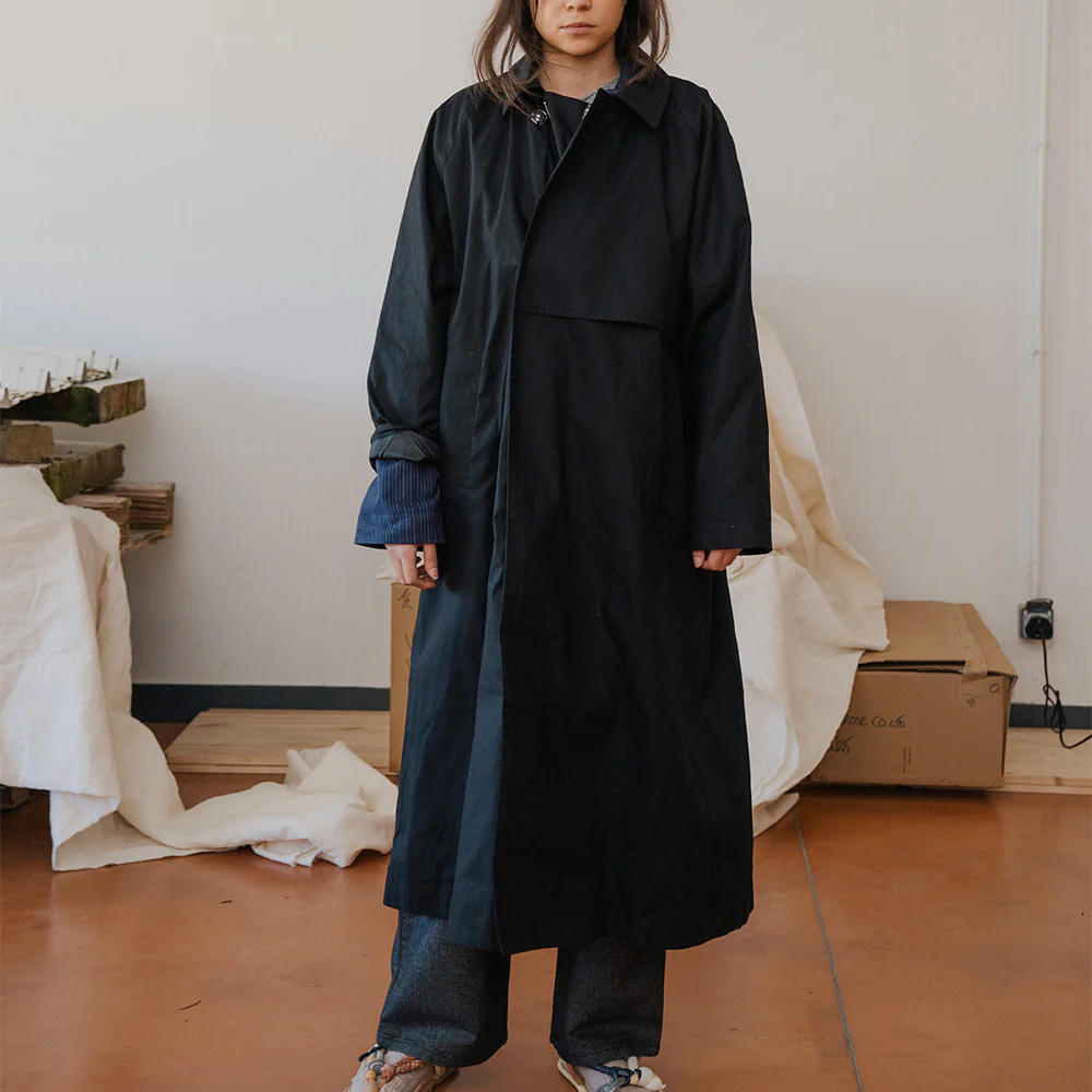 Baserange - Manteau Long Atta - Noir - Image 2