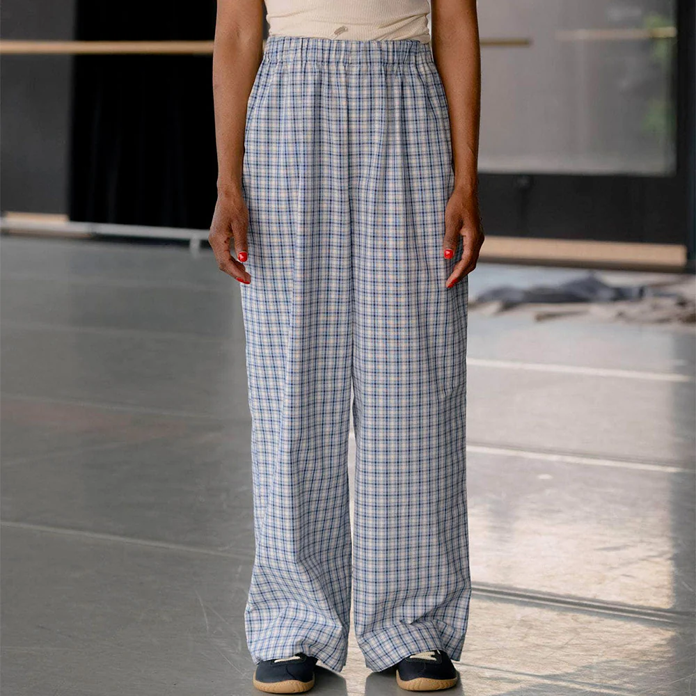 Baserange - Pantalon Claude - Blue Check - Image 2