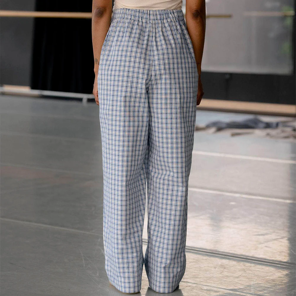 Baserange - Pantalon Claude - Blue Check - Image 5