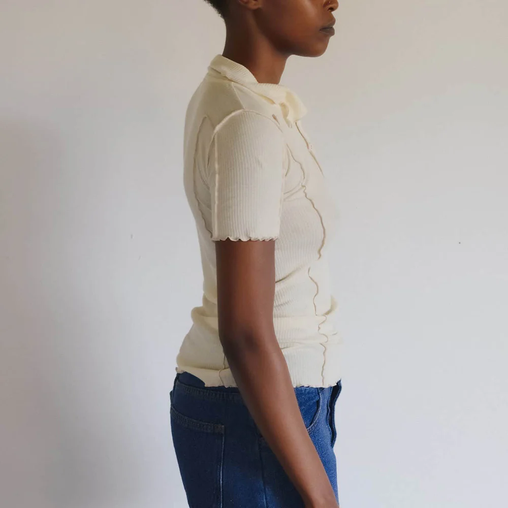 Baserange - Polo Omato - Off White - Image 3