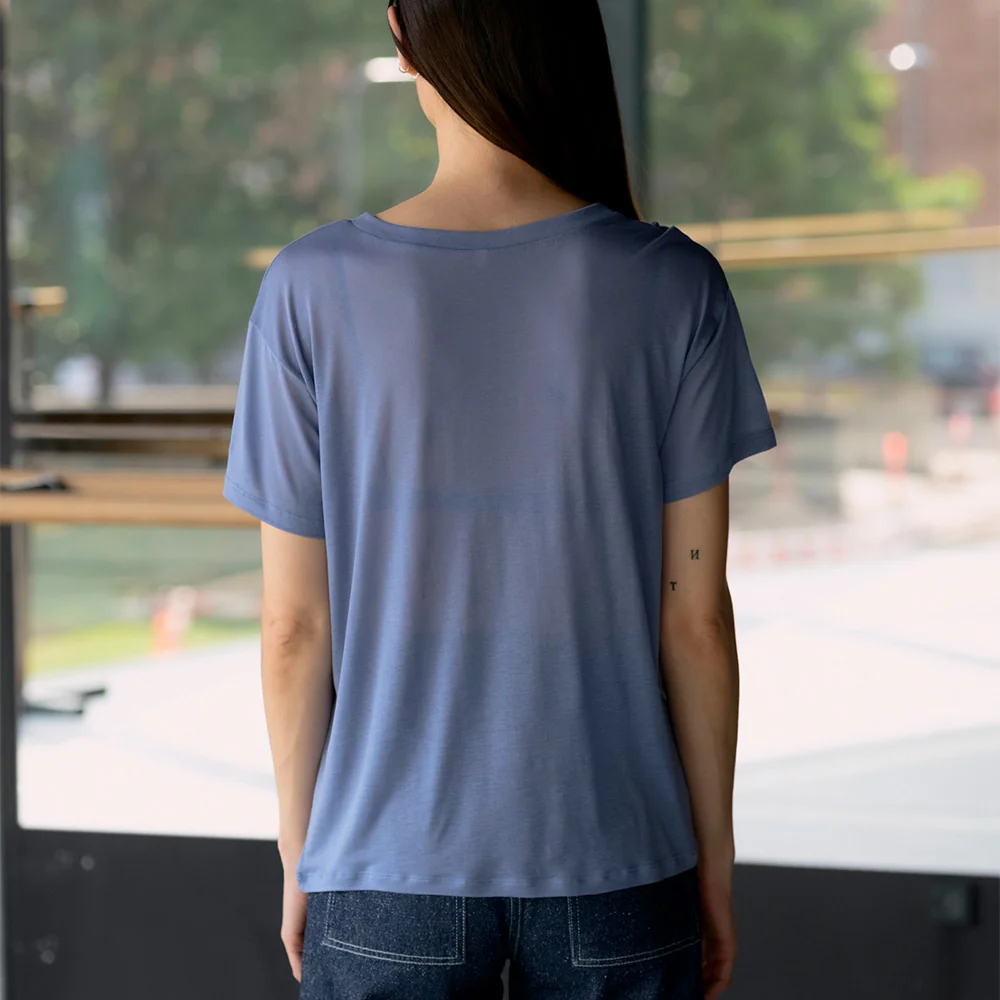 Baserange - T-Shirt Ample - Koel Blue - Image 2