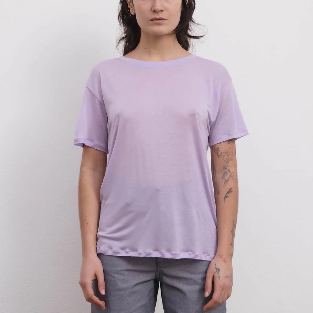 Baserange - T Shirt Ample - Violet - Image 2
